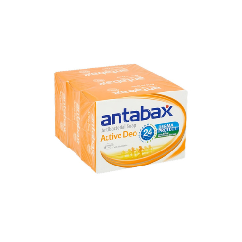 3 x 75g Antabax Soap Bar Active Deo