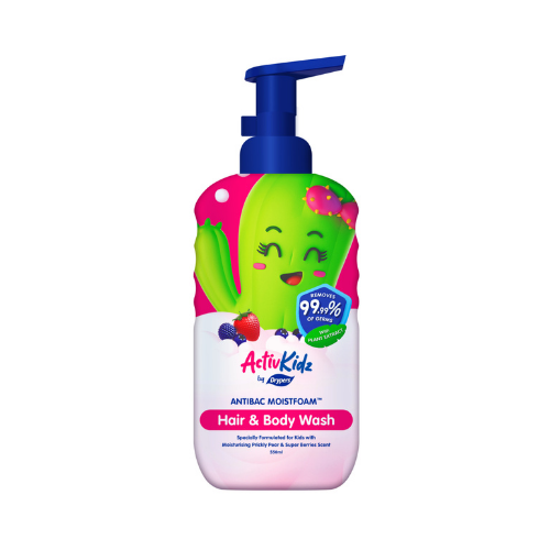 550ml Drypers Activ Kidz Antibac Hair & Body Wash Super Berries