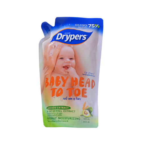 500ml Drypers Head to Toe Avocado Refill