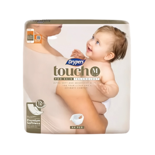 64 pcs Drypers Touch Mega Pack M64