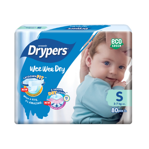 80 pcs Drypers WeeWee Dry S80