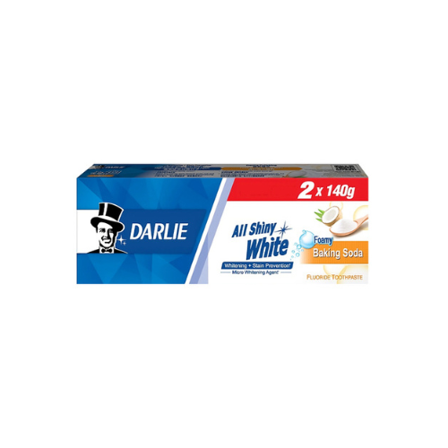 2 x 140g Darlie All Shiny White Baking Soda Aloe Fresh Twin Pack