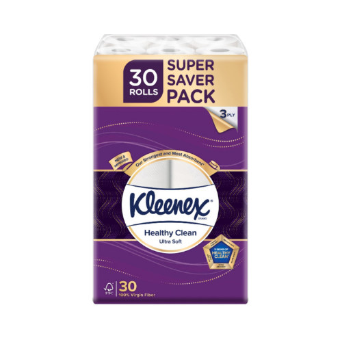 30 rolls Healthy Clean Ultra Soft Bath Tissue Regular 3 Ply