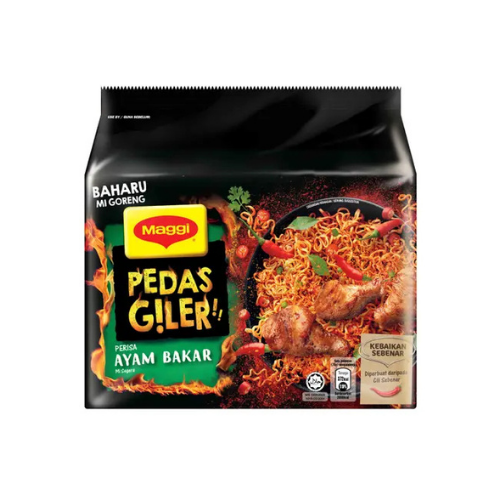 5 x 76g Maggi Goreng Pedas Giler Ayam Bakar