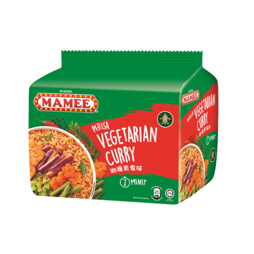 5 x 77g Mamee Instant Basic Bundle Vegetarian Curry