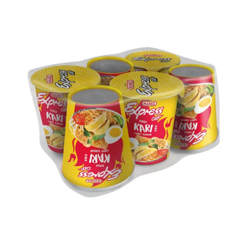 6 x 65g Mamee Express Curry Cup Instant Noodle