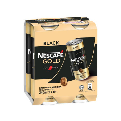 4 x 240ml Nescafe Gold Black
