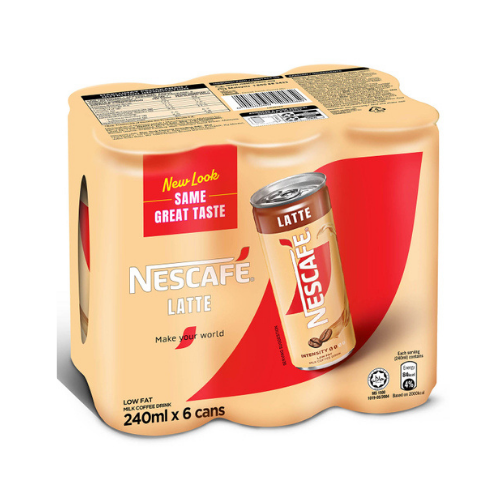 6 x 240ml Nescafe Latte Can