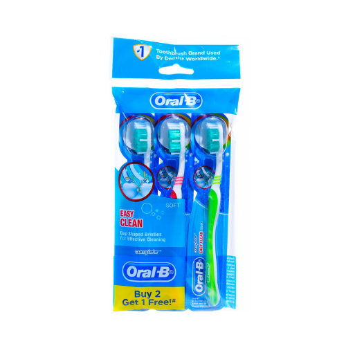3 pcs Oral B Toothbrush Complete Easy Clean Soft