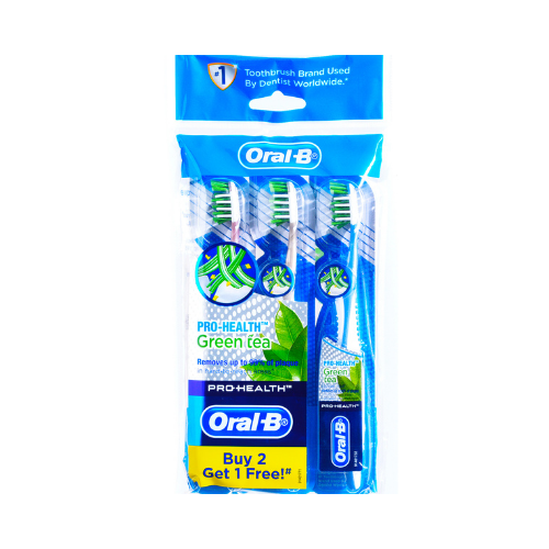 3 pcs Oral B Toothbrush Pro-Health Green Tea