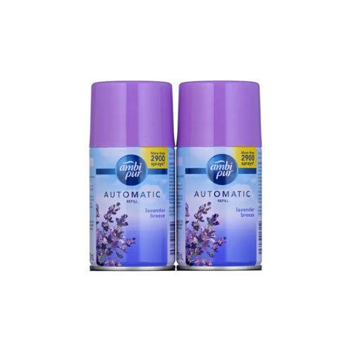 2 x 250ml Ambi Pur Automatic Lavender Breeze Refill