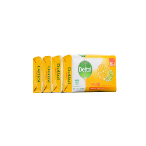 100g Dettol Bar Soap Fresh 3+1