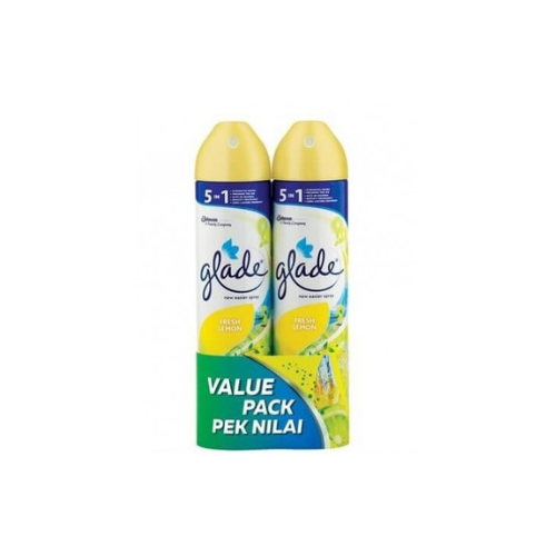 2 x 320ml Glade Aerosol Fresh Lemon Twin Pack