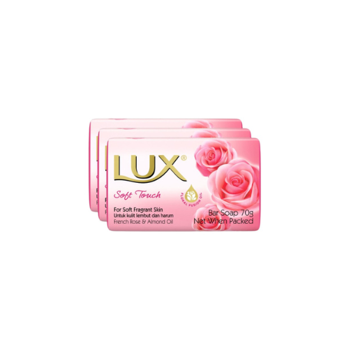 3 x 70g Lux Bar Soap Soft Touch