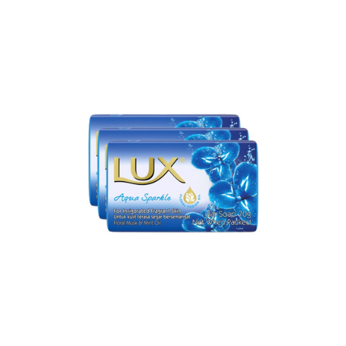 3 x 70g Lux Bar Soap Aqua Sparkle