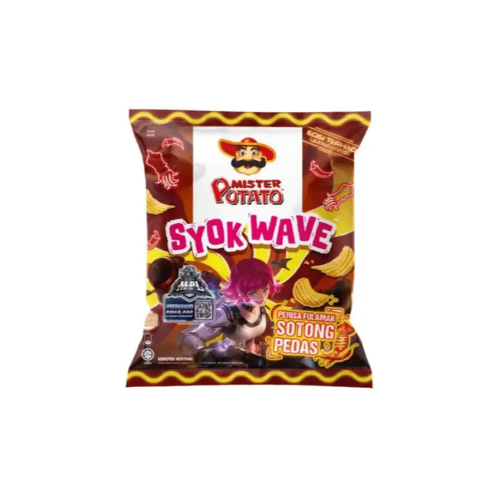 55g Mister Potato Syok Wave Hot Chili Squid