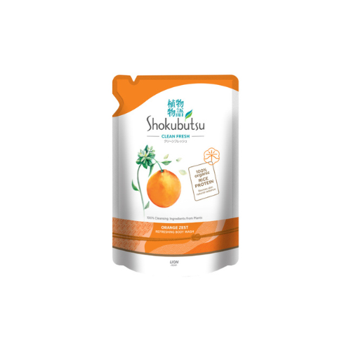 800g Shokubutsu Shower Foam Clean Orange Zest Refill