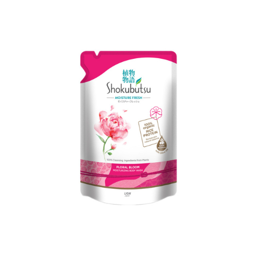 800g Shokubutsu Shower Foam Moisture Floral Bloom Refill