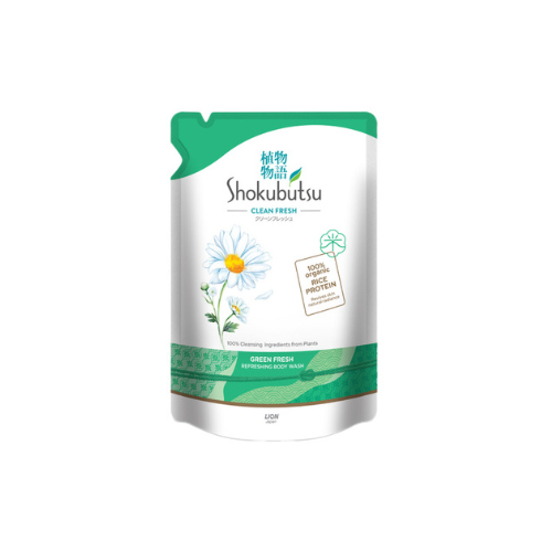 800g Shokubutsu Shower Foam Moisture Green Fresh Refill