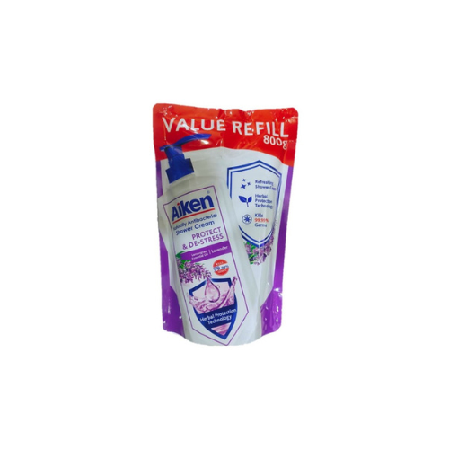 800g Aiken Antibacterial Shower Cream Pouch Protect & Defend