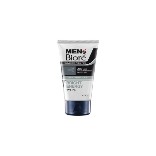 100g Biore Men's Double Scrub Facial Foam Bright Energy