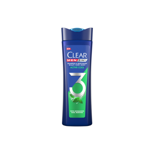 333ml Clear Men 3 In 1 Shampoo & Bodywash Active Cool