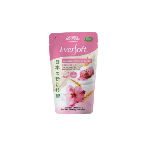 550g Eversoft Cherry Blossom Shower Cream Pouch
