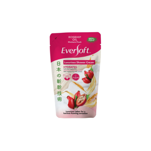 550g Eversoft Rosehip Shower Cream Pouch