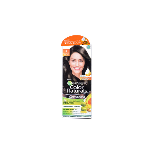 105g Garnier Color Natural Hair Col. 3 Coklat Gelap