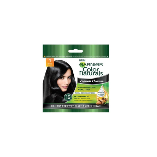 20g Garnier Color Natural Express Cream Sachet Col.1 Hitam Alami