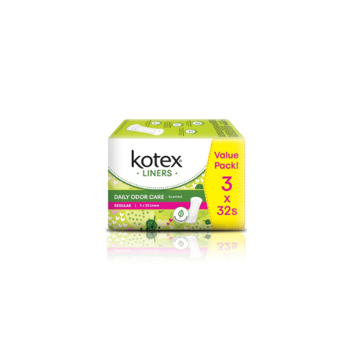 3x32s Kotex Liners Daily Odor Regular Scented (Sirih)