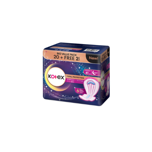 20pcs Kotex Total Protection Overnight 41cm