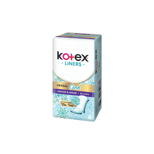 24s Kotex Liners Herbal Cool Longer & Wider Unscent