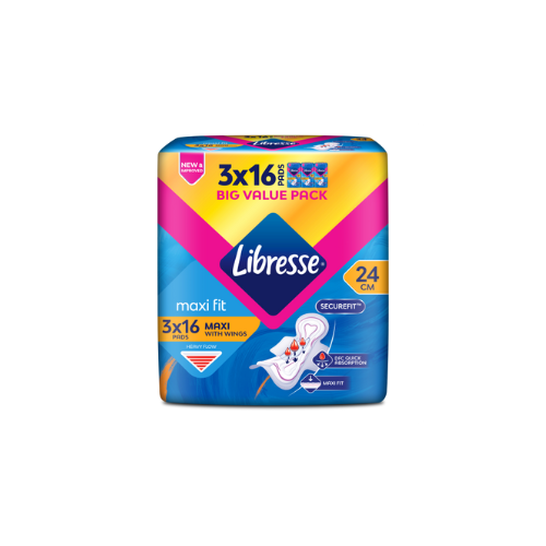 3x16pcs Libresse Maxi Wings 24cm