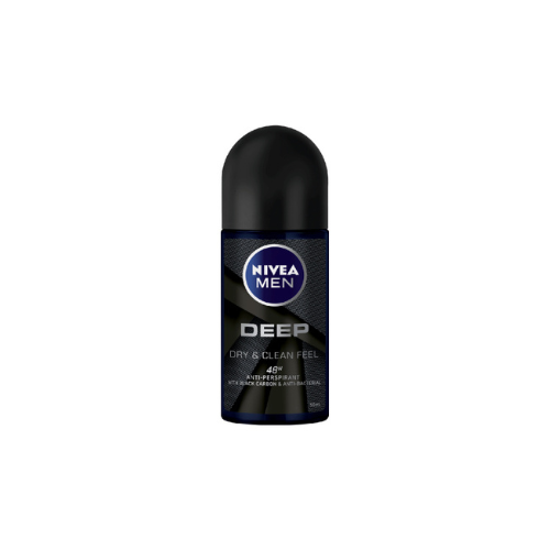 50ml Nivea Men Deodorant Deep Roll On Dry & Clean