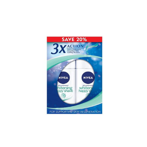 2x50ml Nivea Female Deodorant Roll On Happy Shave