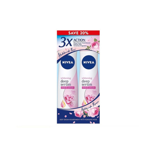 2x150ml Nivea Female Deodorant Spray Hokkaido Rose