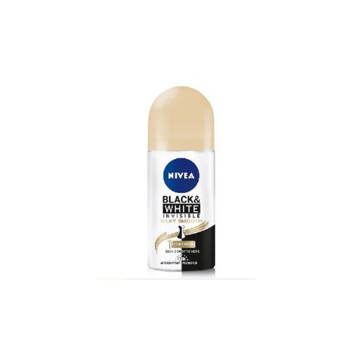 50ml Nivea Female Deodorant Black & White Silk & Smooth Roll On