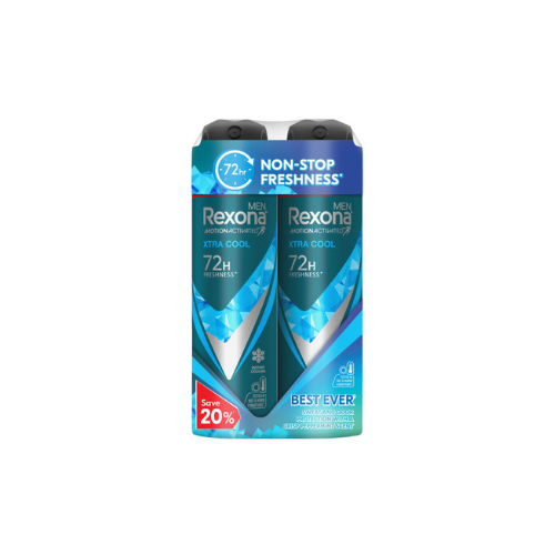 2x135ml Rexona Men Deodorant Spray Extra Cool