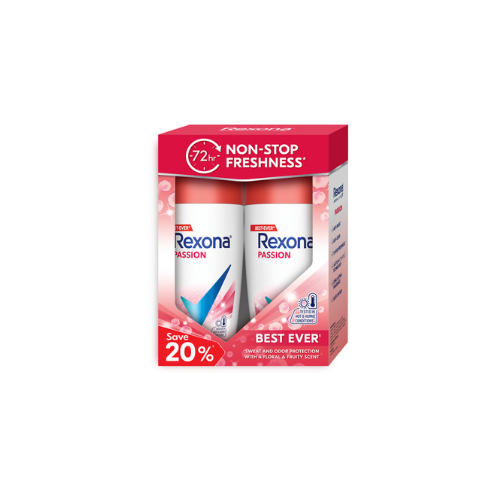 2x45ml Rexona Female Deodorant Roll On Passion