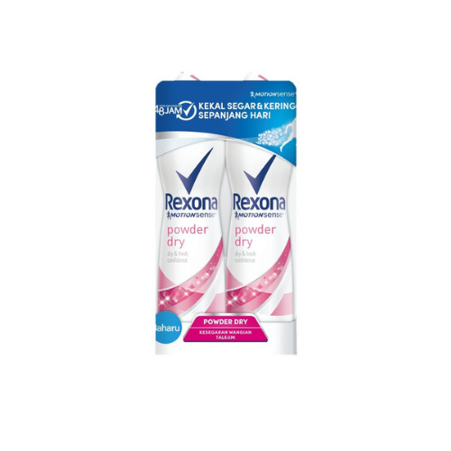 2x135ml Rexona Female Deodorant Spray Powder Dry