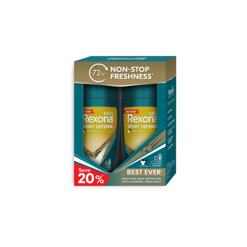 2x45ml Rexona Men Deodorant Roll-On Sport Defence