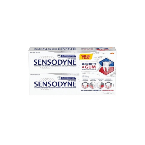 2x100g Sensodyne Toothpaste Sensitivity & Gum Whitening