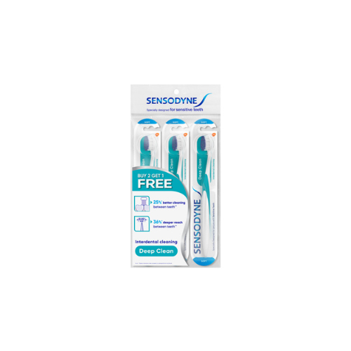 3pcs Sensodyne Toothbrush Deep Clean Soft