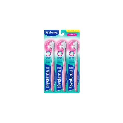 3pcs Systema Toothbrush Compact Valuepack