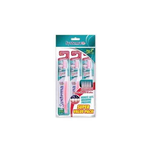3pcs Systema Toothbrush Sensitive Valuepack