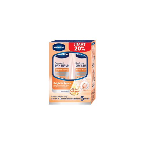 2x45ml Vaseline Deodorant Serum Bright & Renew