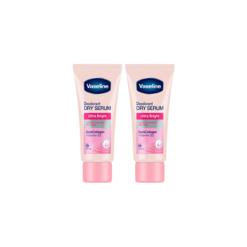 2x45ml Vaseline Deodorant Dry Serum Ultra Bright