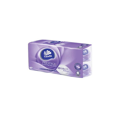 8rolls Prestige 4D Deco Embossed Toilet Paper 3 Ply