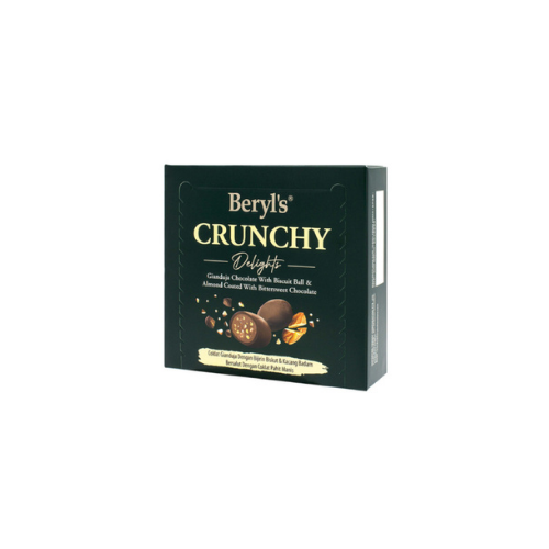 60g Beryl's Crunchy Delights Gianduja Chocolate Biscuit Ball With Bittersweet Chocolate